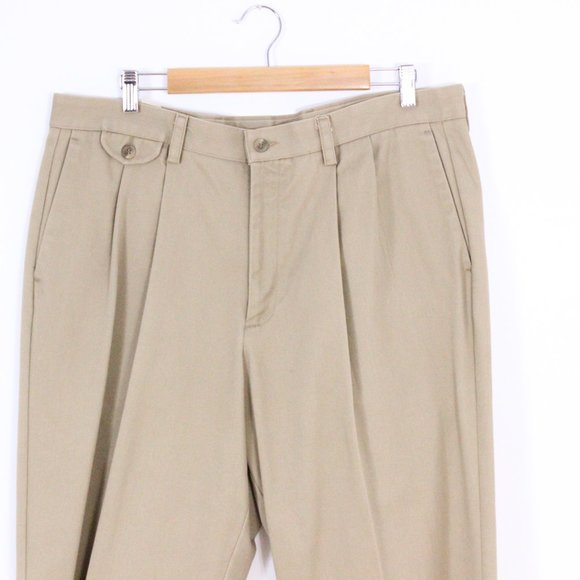 Dockers Individual Fit Beige Pleated Chino - Picture 2 of 4